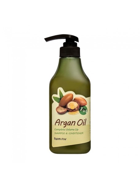 Шампунь-кондиционер с аргановым маслом  Argan Oil Complete Volume Up Shampoo And "Farm Stay"