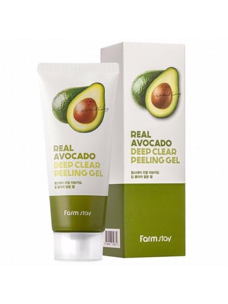 Пилинг-гель для лица с экстрактом авокадо  Real Avocado Deep Clear Peeling Gel,  "Farm Stay"