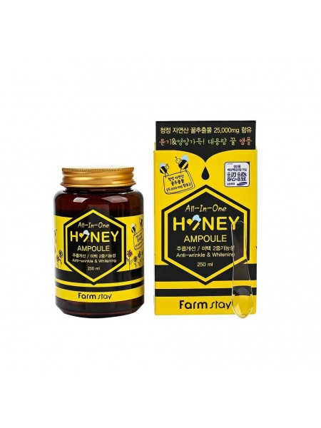 Многофункциональная ампульная сыворотка All-in-one Honey Ampoule с медом 250 мл "Farm Stay"