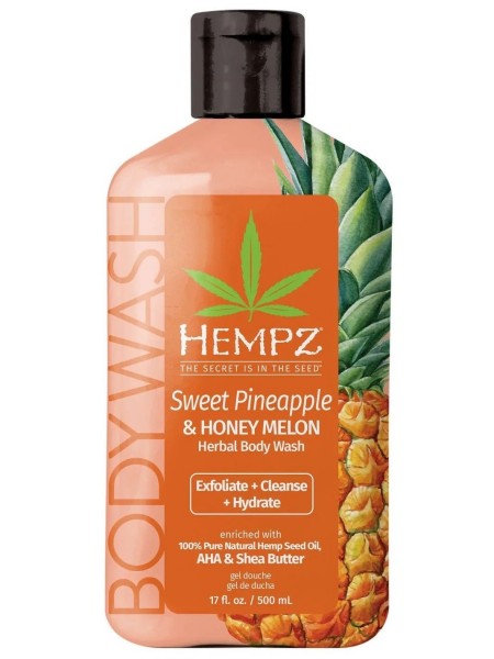Гель для душа, ананас и медовая дыня Hempz Sweet Pineapple & Honey Melon Herbal Body Wash 500 мл "Hempz"