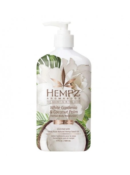 Молочко увлажняющее для тела Белая Гардения и Кокос / White Gardenia Coconut Palm 500 мл "Hempz"