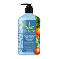Шампунь Triple Moisture Fresh Citrus Herbal Shampoo для сухих и поврежденных волос 500 мл "Hempz"