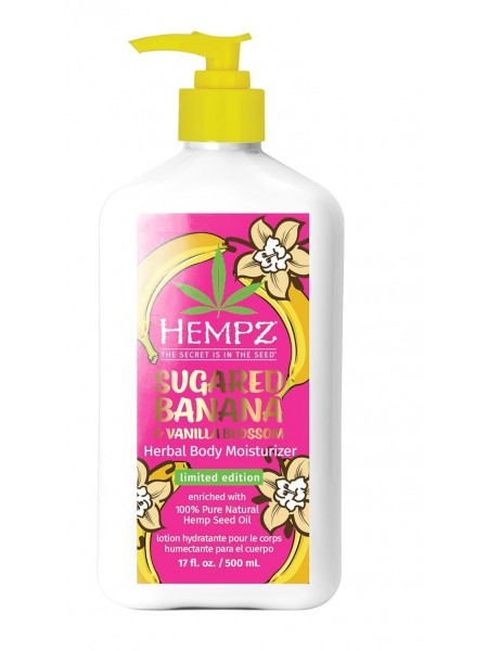 Молочко для тела и рук с экстрактом банана и ароматом ванильного цветка, 500 мл "Hempz" 