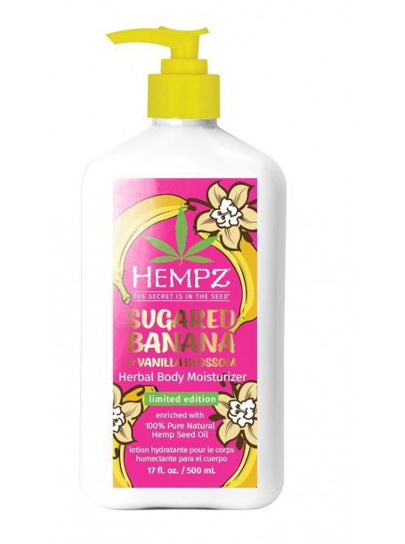 Молочко для тела и рук с экстрактом банана и ароматом ванильного цветка, 500 мл "Hempz" 