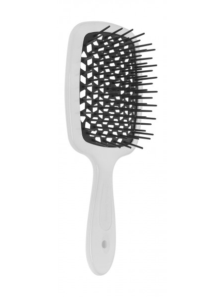 Мини массажная расческа Small Superbrush в оттенке White and Black 56 SP234 NER "Janeke"
