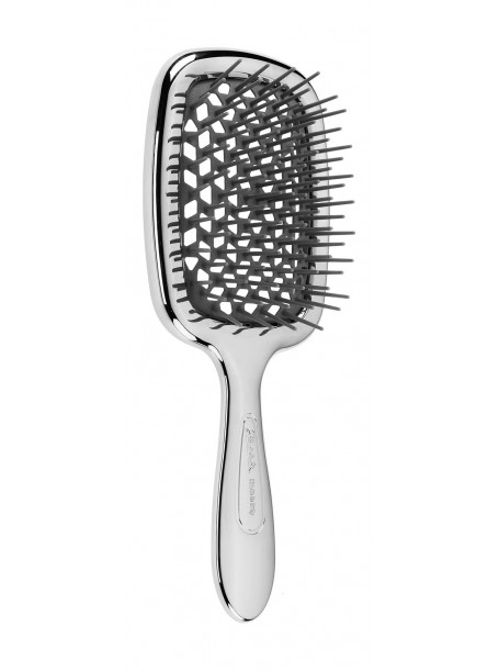 Мини массажная расческа Small Superbrush в оттенке Chrome CRSP235 "Janeke"