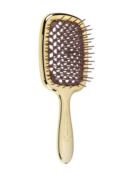 Мини массажная расческа Small Superbrush в оттенке Rectangular Gold AUSP235 "Janeke"