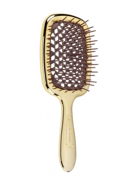 Мини массажная расческа Small Superbrush в оттенке Rectangular Gold AUSP235 "Janeke"