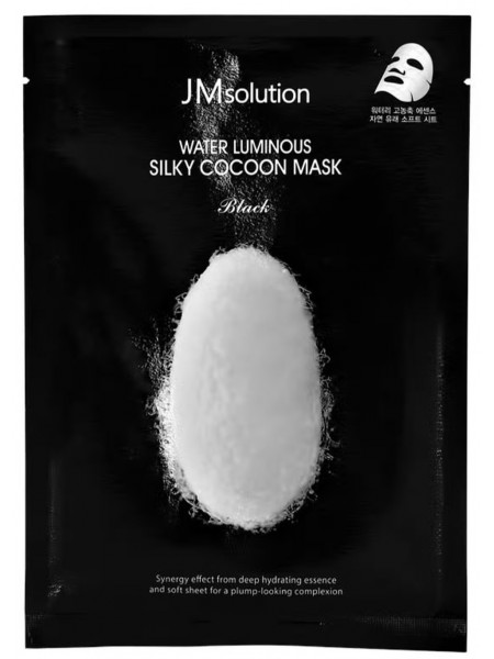 Маска для упругости кожи с протеинами шелка Water Luminous Silky Cocoon Mask Black "JMsolution"