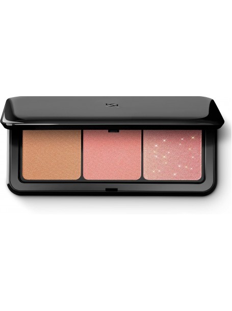 ПАЛЕТКА РУМЯН И БРОНЗЕРОВ С ТРЕМЯ РАЗЛИЧНЫМИ ФИНИШАМИ MULTI FINISH TRIO BLUSH & BRONZER 01 "KIKO"