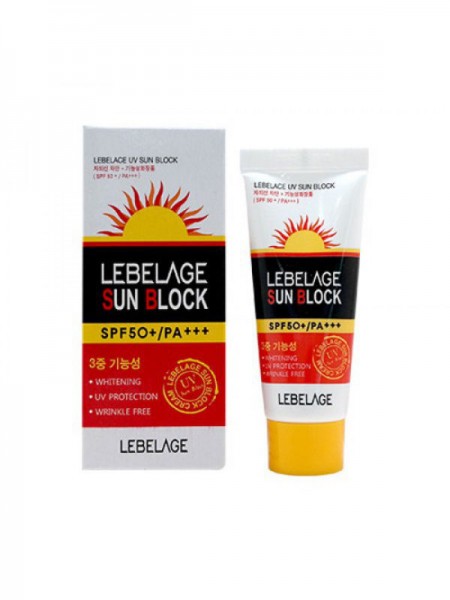 Солнцезащитный крем для лица SPF50+/PA+++ "Lebelage"