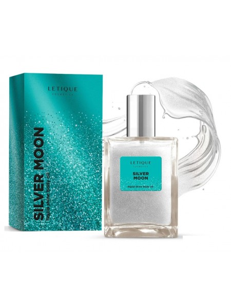 Мерцающее парфюмированное масло для тела Silver Moon, 50 мл  "Letique Cosmetics"