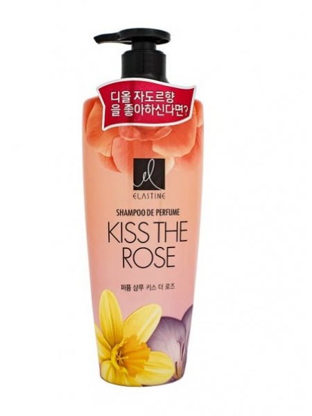 Парфюмированный шампунь  Поцелуй розы, 600 мл "LG Elastine"