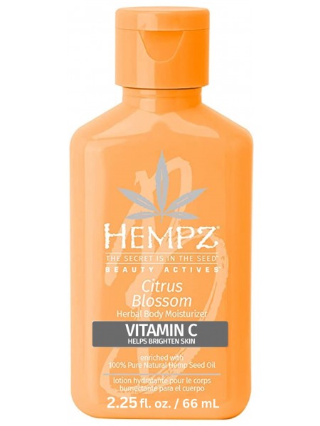 Мини молочко для тела увлажняющее с витамином С 66мл "Hempz"