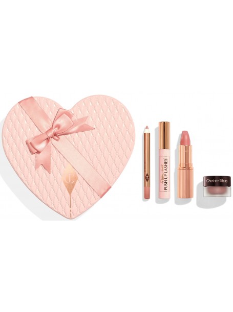 Набор декоративной косметики Charlotte Tilbury Pillow Talk Icons On The Go (тени для век Eyes to Mesmerise, карандаш для губ Lip Cheat, тушь для ресниц Pillow Talk Push Up Lashes! Super Black 4 мл)"Charlotte Tibury"