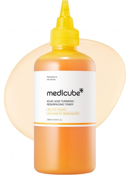 Отшелушивающий тоник с кислотами и экстрактом куркумы, Kojic Acid Turmeric Resurfacing Toner 250 мл "Medicube"