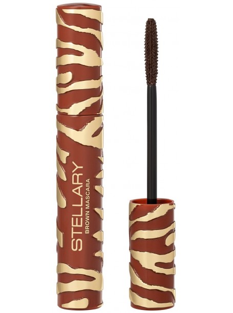 Коричневая тушь для удлинения и объема ресниц Wild Brown Mascara "Stellary"
