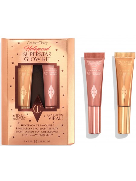 Подарочный набор румян и хайлайтера hollywood superstar glow kit"Charlotte Tibury"