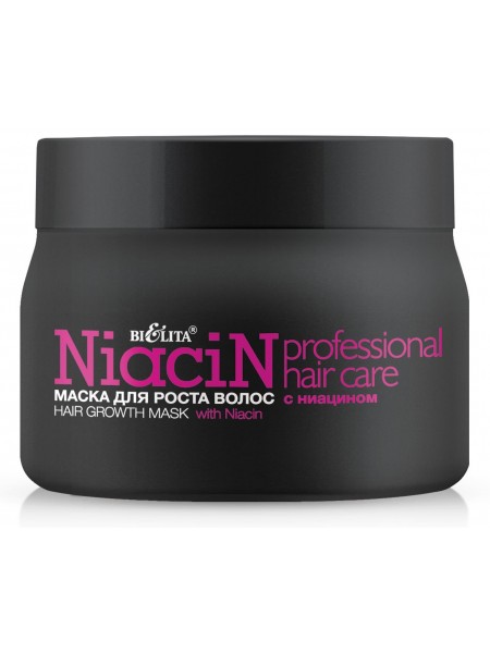 Маска для роста волос с ниацином 300мл "Bielita"