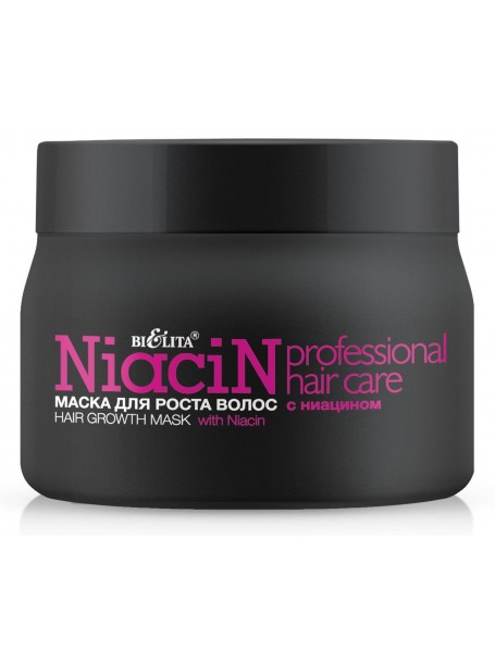 Маска для роста волос с ниацином 300мл "Bielita"