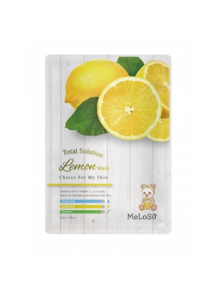 Тканевая маска для лица с лимоном "Meloso"