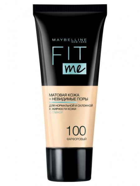 Тональный крем  Fit Me Матовая кожа + невидимые поры (30 мл) -  "Maybelline"
