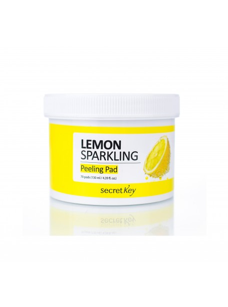 Пилинг-диски для лица с лимоном Lemon Sparkling Peeling Pad, 130 мл "Secret Key"
