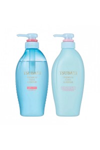 Набор для восстановления волос и охлаждения кожи головы- шампунь 450 мл + кондиционер 450 мл "Tsubaki"