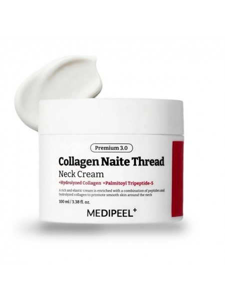 Крем для шеи с коллагеном и пептидами Premium 3.0 Collagen Naite Thread Neck Cream "Medi-Peel"