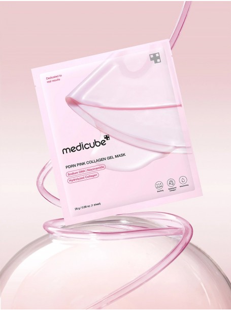 Укрепляющая гидрогелевая маска с ПДРН и коллагеном PDRN Pink Collagen Gel Mask 28 гр  "Medicube"