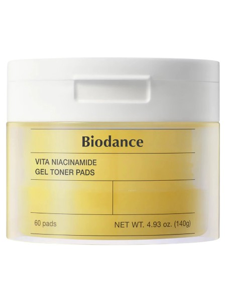Осветляющие гелевые тонер-пэды с ниацинамидом для сияния кожи Vita Niacinamide Gel Toner Pads 60 шт "Biodance"