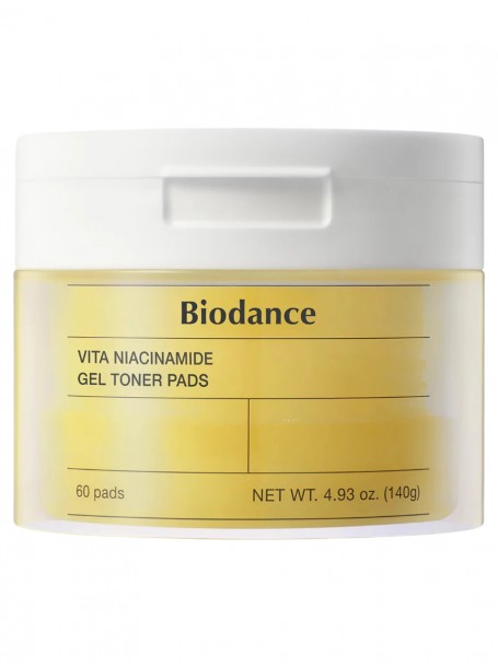 Осветляющие гелевые тонер-пэды с ниацинамидом для сияния кожи Vita Niacinamide Gel Toner Pads 60 шт "Biodance"