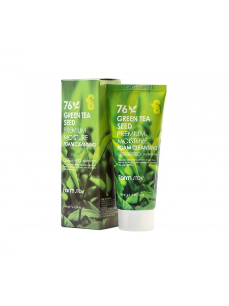 Пенка с семенами зеленого чая Green Tea Seed Premium Moisture Foam Cleansing "Farm Stay"