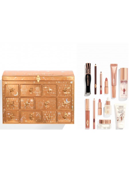 Подарочный набор с адвент-календарем Beauty Treasure Chest Advent Calendar Kit Gift Set New 2025 "Charlotte Tibury"