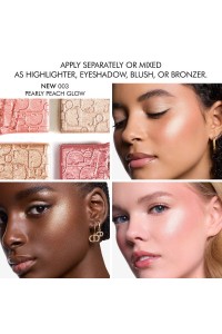 Палетка хайлайтеров BACKSTAGE GLOW FACE PALETTE 003 Pure Peach  Gold "Dior"