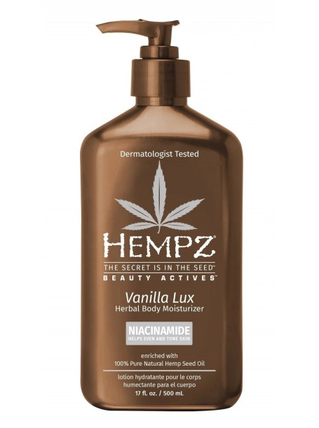 Молочко для тела с ниацинамидом Vanilla Lux для тела, 500 мл "Hempz"