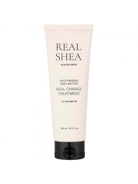 Питательная маска для повреждённых волос с маслом ши Real Shea Real Changing Treatment 240мл  RATED GREEN