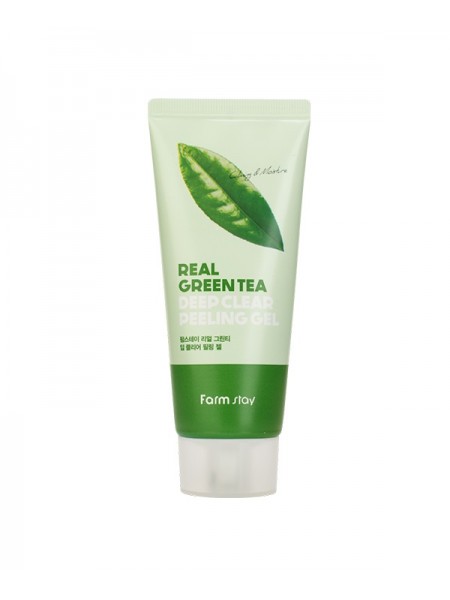 Пилинг-гель с экстрактом зеленого чая Real GreenTea Deep Clear Peeling Gel "Farm Stay"