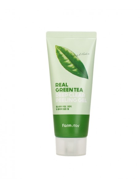 Пилинг-гель с экстрактом зеленого чая Real GreenTea Deep Clear Peeling Gel "Farm Stay"