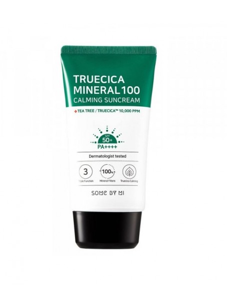Успокаивающий солнцезащитный крем Truecica Mineral 100 Calming Sun Cream SPF50  "Some By Mi"